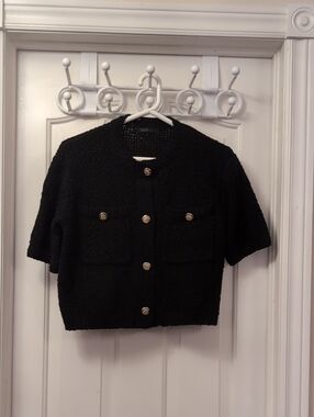 Massimo Dutti Short Sleeve Knit Cardigan
